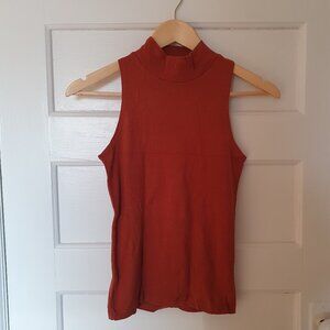 KOTN - Burnt Orange Sleeveless Turtleneck